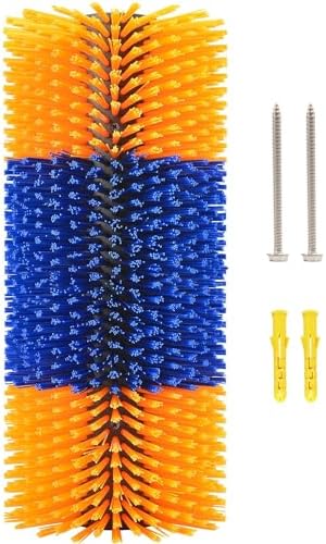 Livestock Scratch Brush Kit, Horse Massager for Relieving Itching, Suitable for Horse, Cattle, Sheep, Pig, Yellow