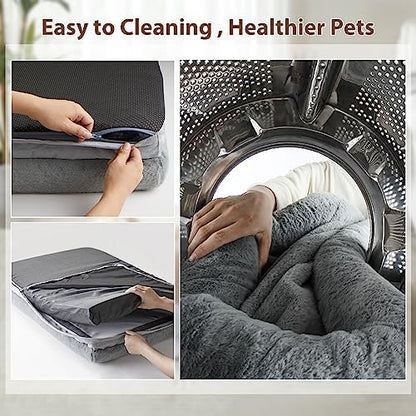 BFPETHOME Dog Beds for Small Dogs, Washable Dog Bed with Sides, Orthopedic Small Sized Soft Mats with Removable Cover & Waterproof Pet Mat for Pet