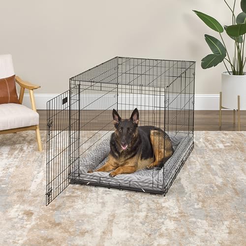 MidWest Homes for Pets QuiteTime Deluxe Wave Bolster Bed for Extra Large Dogs; Easily Machine Wash and Dry; Gray; 48"; 40248-WVGY