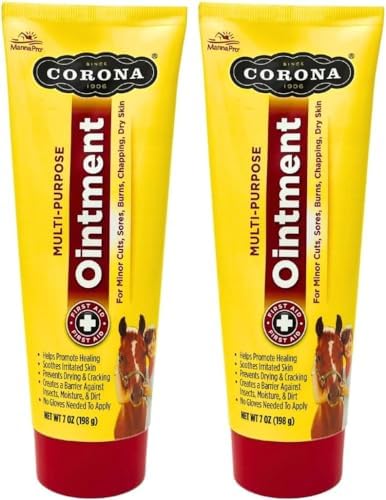 Corona Ointment for Horses | Lanolin-Based Formula Helps Sooth Irritation | 7 Ounces | Pack of 2
