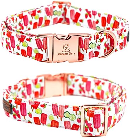 Lionheart glory Dog Collar, Dog Collar with Bow, Popsicle Print Girl or Boy Dog Bowtie Collar Cute Pet Collar Gift for X-Small Puppy and Cat