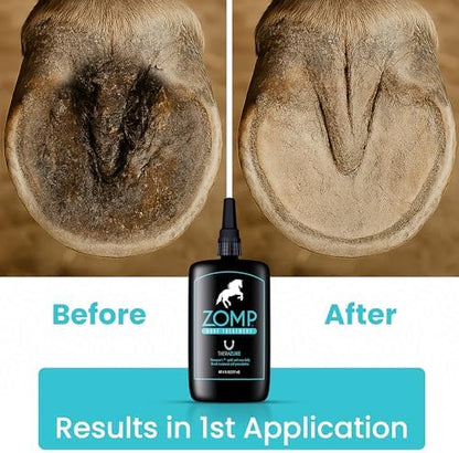 Zomp Liquid Hoof Thrush and White Line Treatment for Horses: Effective for Thrush Relief and Prevention on All Hooved Animals