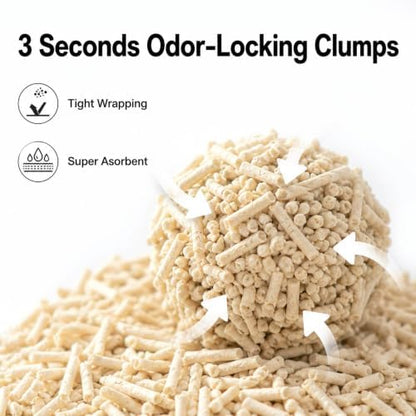 Tofu Cat Litter, Plant-Based Flushable Fast Clumping 11.2 lb, 2 Bags