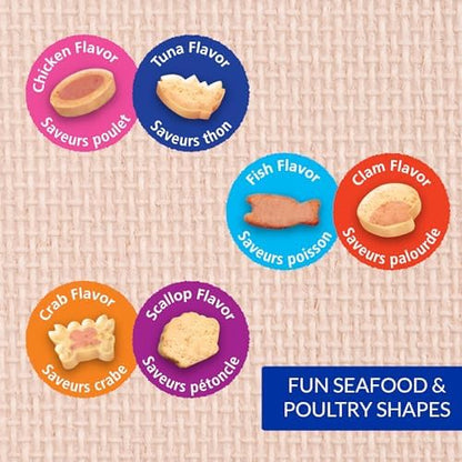 INABA Juicy Bites Chewy Cat Treats, Scallop Crab Flavor, 18ct