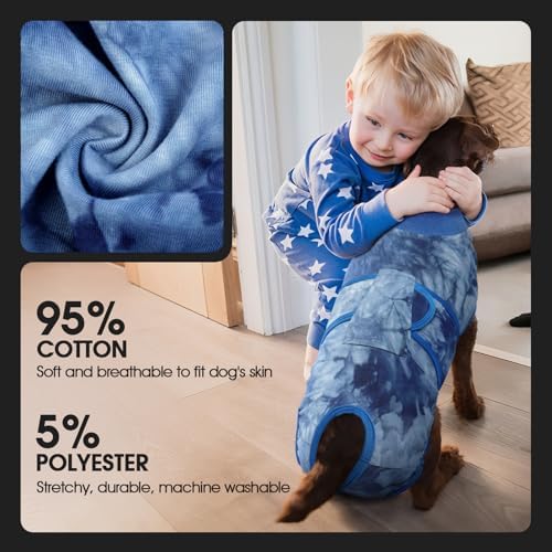FUAMEY Recovery Suit for Dogs After Surgery,Soft Breathable Dog Bodysuit