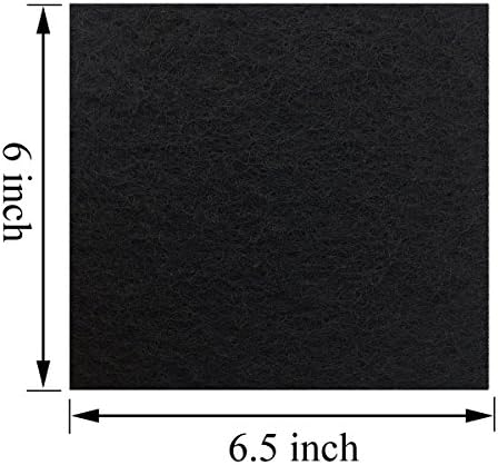 6 Pack Charcoal Cat Litter Box Replacment Filter Hooded Cat Litter Boxes and Pans Carbon Odor Filters, Black