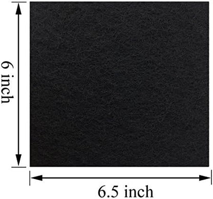 6 Pack Charcoal Cat Litter Box Replacment Filter Hooded Cat Litter Boxes and Pans Carbon Odor Filters, Black