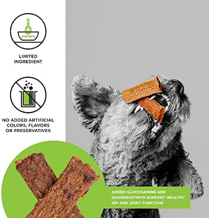 BIXBI Hip & Joint Support Chicken Jerky Dog Treats, 12 oz - USA Made Grain Free Dog Treats - Glucosamine, Chondroitin for Dogs - High in Protein, Antioxidant Rich, Whole Food Nutrition, No Fillers