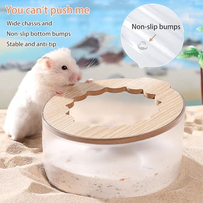 Marchul Hamster Sand Bath Container, Hamster Sand Bath Box with Cleaning Scoop, Transparent Hamster Bathtub Bathroom Toilet, Easy to Clean, Hamster Litter Box for Dwarf Hamster, Syrian Hamster, Gerbil