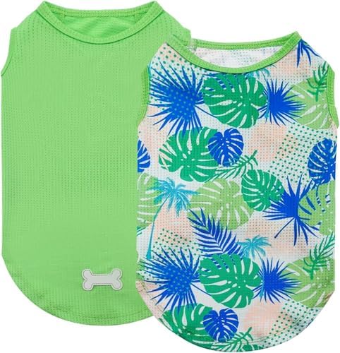 KYEESE 2Pack Dog Shirts for Small Dogs Breathable Mesh Tank Top