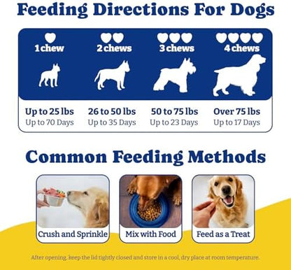 Probiotics for Dogs, Dog Gut, Immune & Skin Health Support Supplement