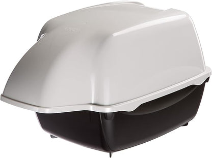 Ferplast Cosmic Outdoor Cat Litter Box - Waterproof Dog-Proof Cat Toilet with Tunnel Entry, High-Sided Base for Litter Containment, Easy-Clean Design, Durable Thermoplastic Resin in Black