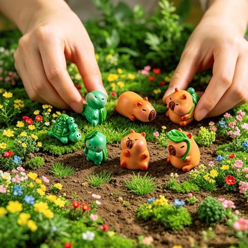 Mini Turtle & Capybara Silicone Molds for DIY Fairy Garden Landscape Decor