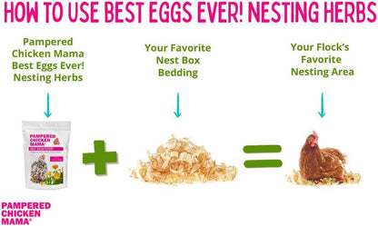 Pampered Chicken Mama Premium Nesting Herbs for Chickens (20 oz) Made with Flowers & Botanicals | Chicken Nesting Herbs | Nesting Herbs for Chicken Coop Herbs