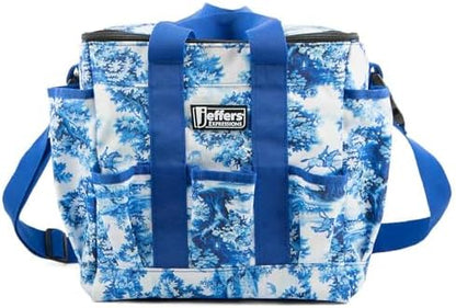 Jeffers Expression Deluxe Horse Grooming Bag – Large Zip Top Equestrian Tote w/Multiple Pockets, Handles & Adjustable Shoulder Strap, Padded Feet, Barn Essentials 11.5"x10.5"x8.5" - Equestrian Toile