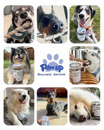 PAWUP Cod Skin Rolls Dog Treats Natural High Omega 3 Dog Snacks, Single Ingredient Cod Skin Chews for Small Dogs w/Taurine, 16 oz