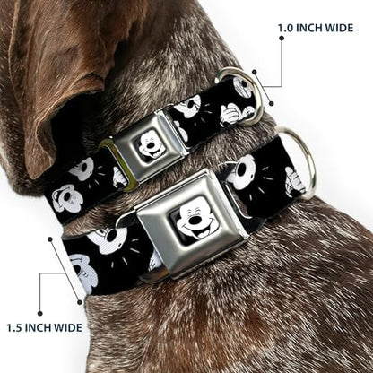 Dog Collar Seatbelt Buckle Alice In Wonderland Kaleidoscope Scenes 18 to 32 Inches 1.5 Inch Wide