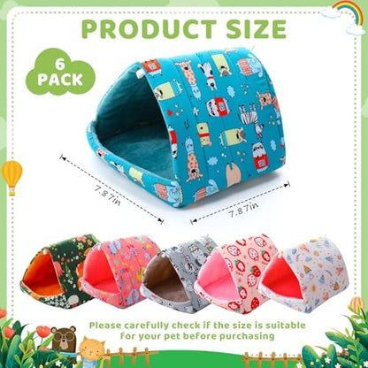 Ripeng 6 Pcs Guinea Pig Hideout Rabbit Bed, 7.9inch Cute Animals