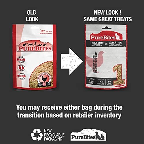 PureBites Chicken Single Ingredient Freeze Dried Cat Treats, 2.3 oz