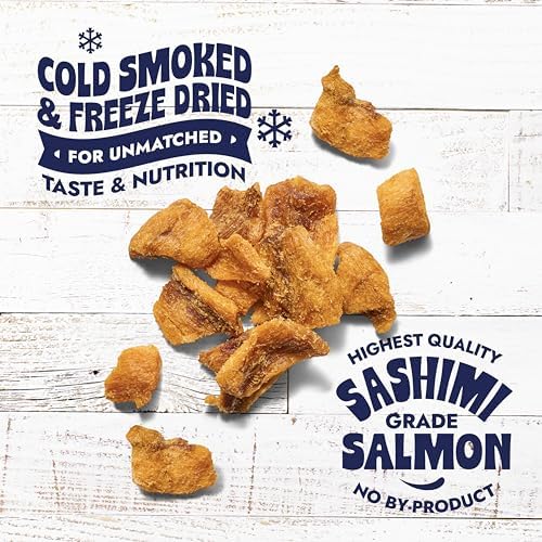 Finfare Freeze Dried Salmon Treats for Dogs, 2oz Nuggets
