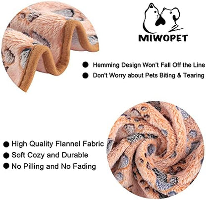 MIWOPET 3 Pack Fleece Pet Blankets Warm Bed Throw for Dogs & Cats 30x20in