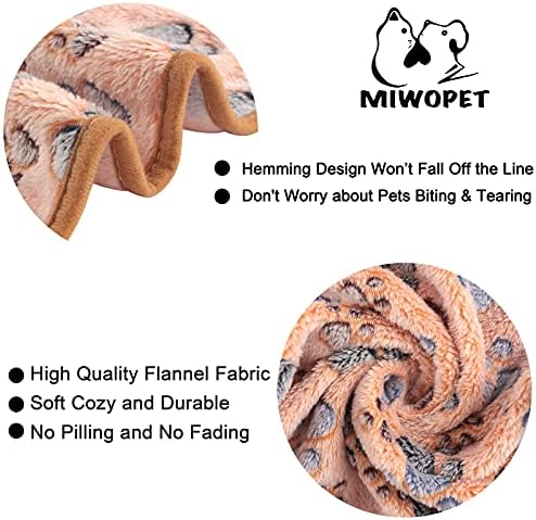 MIWOPET 3 Pack Fleece Pet Blankets Warm Bed Throw for Dogs & Cats 30x20in