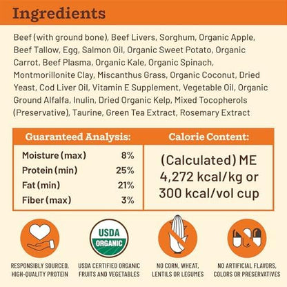 Primal Kibble in The Raw, Freeze-Dried Dog Food, Beef, 1.5 lb