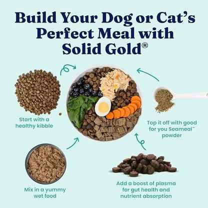 Solid Gold Dog & Cat Multivitamin Powder, Omega 3 & Kelp, Skin & Coat, 5oz