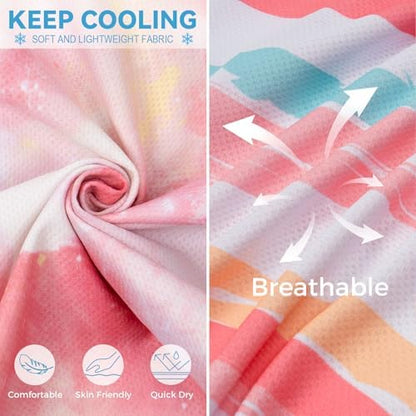 cyeollo 2Pack Dog Cooling Shirts Evaporative Dog Cooling Vest, XL, Pink