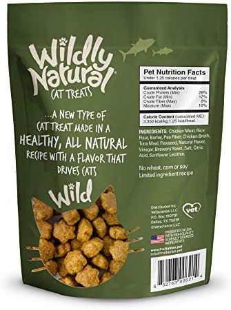 Wildly Natural Cat Treats, Tuna Flavor, 2.5 oz (Pack of 2)