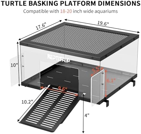 Stainless Steel Turtle Basking Platform, for 18‑20 Inch Wide Aquariums, XL