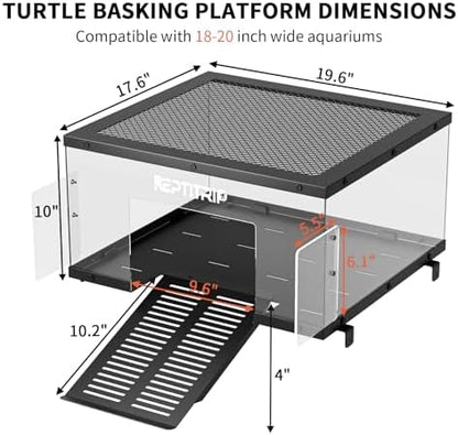 Stainless Steel Turtle Basking Platform, for 18‑20 Inch Wide Aquariums, XL