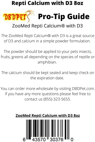 's Bundle with Zoomed Repti Calcium with D3 (8oz) - Includes Attached DBDPet Pro-Tip Guide