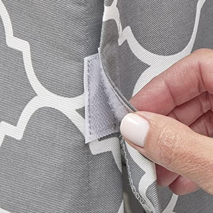 MidWest Homes for Pets Medium Dog Crate Cover Featuring Teflon Fabric Protector, Poly-Cotton Privacy Kennel Cover Fits Most 30-inch Crates, Gray Designer Print, Machine Washable, Reduces Barking