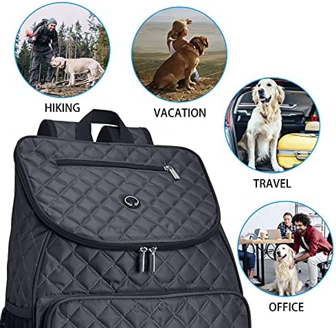 BAGLHER 丨Dog Travel Bag,Airline Approved Pet Supplies Backpack, Dog Travel Backpack with 2 Silicone Collapsible Bowls and 2 Food Baskets.