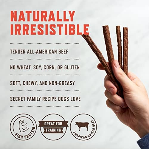 Rocco & Roxie Chicken Jerky Dog Treats, Soft Training Chews, 1 lb, USA Made