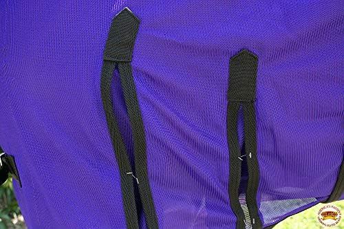 HILASON 84 in Purple Horse Fly Sheet UV Protect Mesh