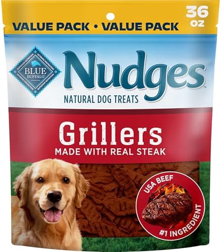 Blue Buffalo Nudges Grillers Steak Dog Treats, 36 oz