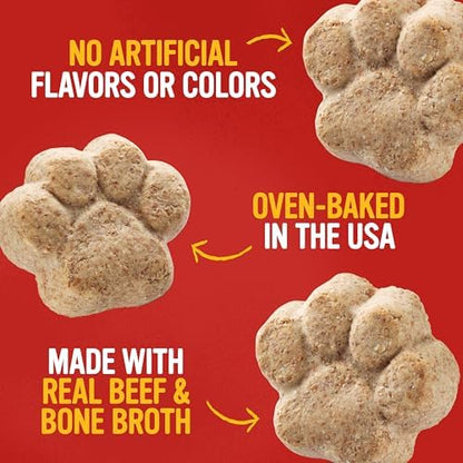 Blue Dog Bakery, More Crunch Beef Broth Biscuit, Medium Dog Treats 18oz 6pk
