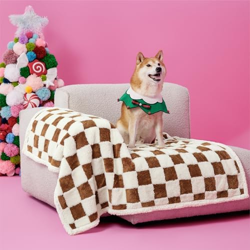 LE SURE Waterproof Dog Blankets for Large Dogs Cute Cozy 3D Jacquard,40x50