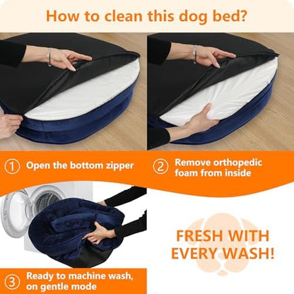 Orthopedic Waterproof XXX-Large Dog Bed Sofa, Gel Memory Foam, 53"