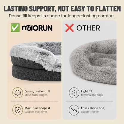 Miorun Fluffy Orthopedic Dog Beds Large Sized Dog, 48" Bolster Sofa Bed
