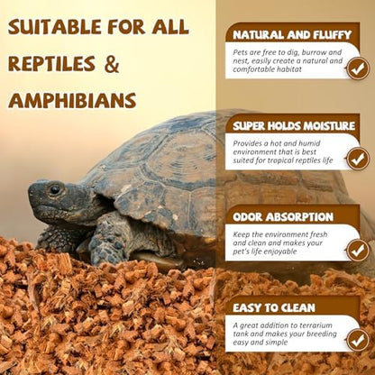 Legigo 2 Pack Coconut Husk for Reptiles, Natural Coconut Fiber Substrate