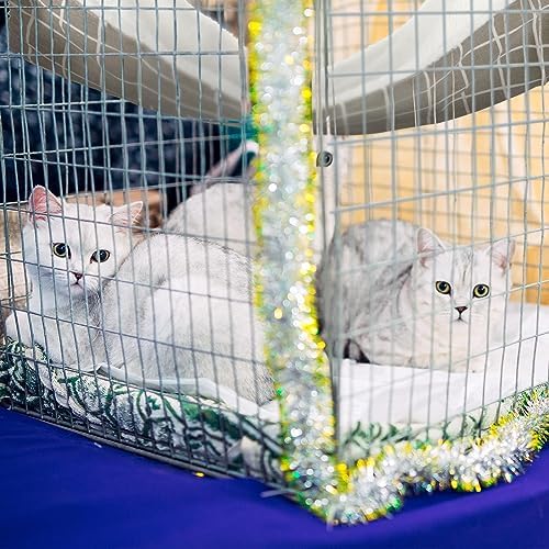 Jetec 2 Pack Cat Hammock for Cage, Geometry Pattern, L