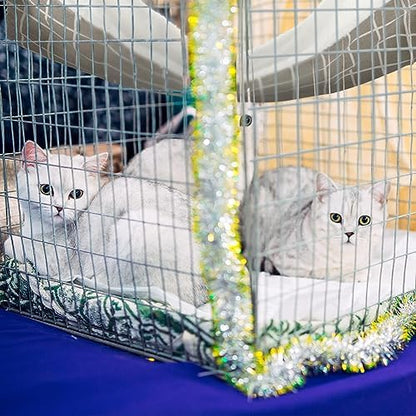Jetec 2 Pack Cat Hammock for Cage, Geometry Pattern, L