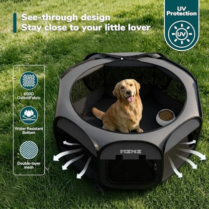Dog Cat Small Animal Puppy Playpen Crate, Large, Dark Grey