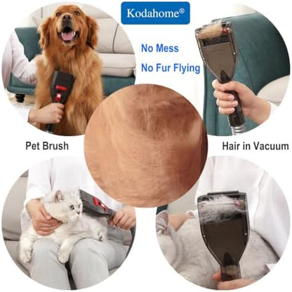 Dog Brush Compatible with Shark Bissell Corded Vacuums, Navigator NV360 Rotator NV501 Rocket HV301 Stratos Series, Pet Hair Shedding Grooming Tool with Long Extension Hose and Adapters