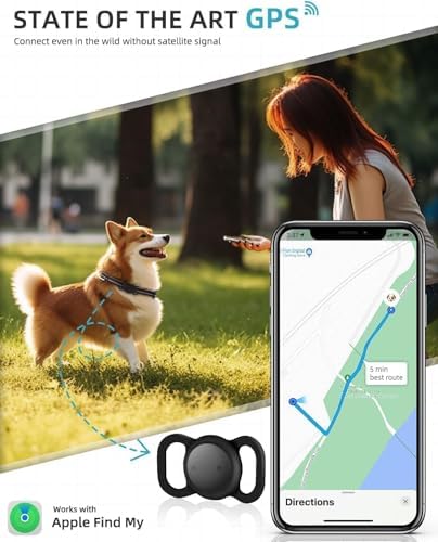 iOS Smart GPS Dog Collar, Mini Pet Activity Tracker No Monthly fee 1 Pack