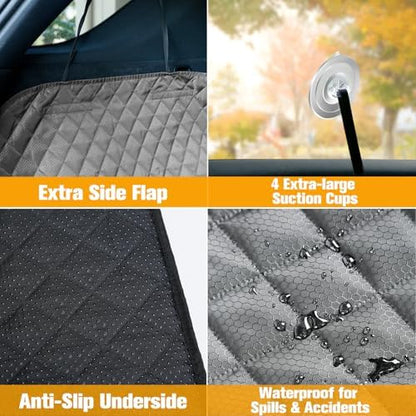 PETICON SUV Cargo Liner for Dogs, Trunk Cover with Bumper Flap Protector