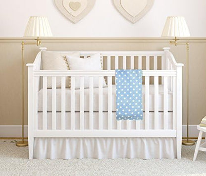 Little Starter Plush Toddler Blanket, Blue Dot (Pack of 2)